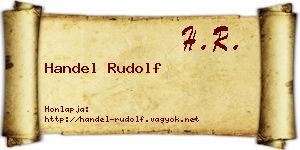 Handel Rudolf névjegykártya