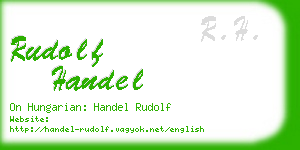 rudolf handel business card